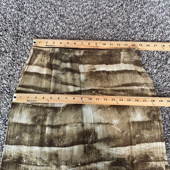Boho Midi Skirt Size Small Green Brown Abstract Crinkle Pleated Fairy Whimsigoth - Picture 11 of 13